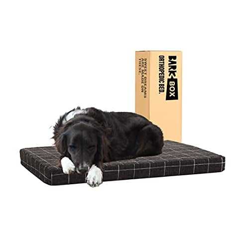 BarkBox Memory Foam Dog Bed Multiple Sizes/Colors; Plush Orthopedic Joint-Relief Machine Washable Cover; Waterproof Lining; Includes Squeaker Toy 