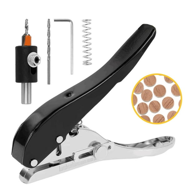 Alicates perforadores de banda de borde manual para carpintería, herramienta de perforación portátil, flexible, multiusos, perforadora de papel para Negro 10mm BLESIY Perforadora