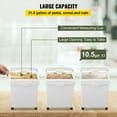 thumbnail image 3 of KFFKFF 3 Pieces Ingredient Bin, 10.5 Gallon Capacity Ingredient Storage Bin, PP Material Flour Bin with Wheels, White Shelf Ingredient Bin with Scoop and Sliding Lid, Commercial Storage Bin, 3 of 9