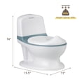 thumbnail image 2 of Gymax Realistic Potty Training Toilet Kids Toddlers w/ Flush Sound Blue, 2 of 9