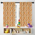 thumbnail image 5 of Blackout Kids Curtains,Orange Daisy Flower Smiley Faces Pattern Childrens Insulated Curtains Set Of 2,Bedroom Essentials,Toddler Room Decor 42"x54", 5 of 5
