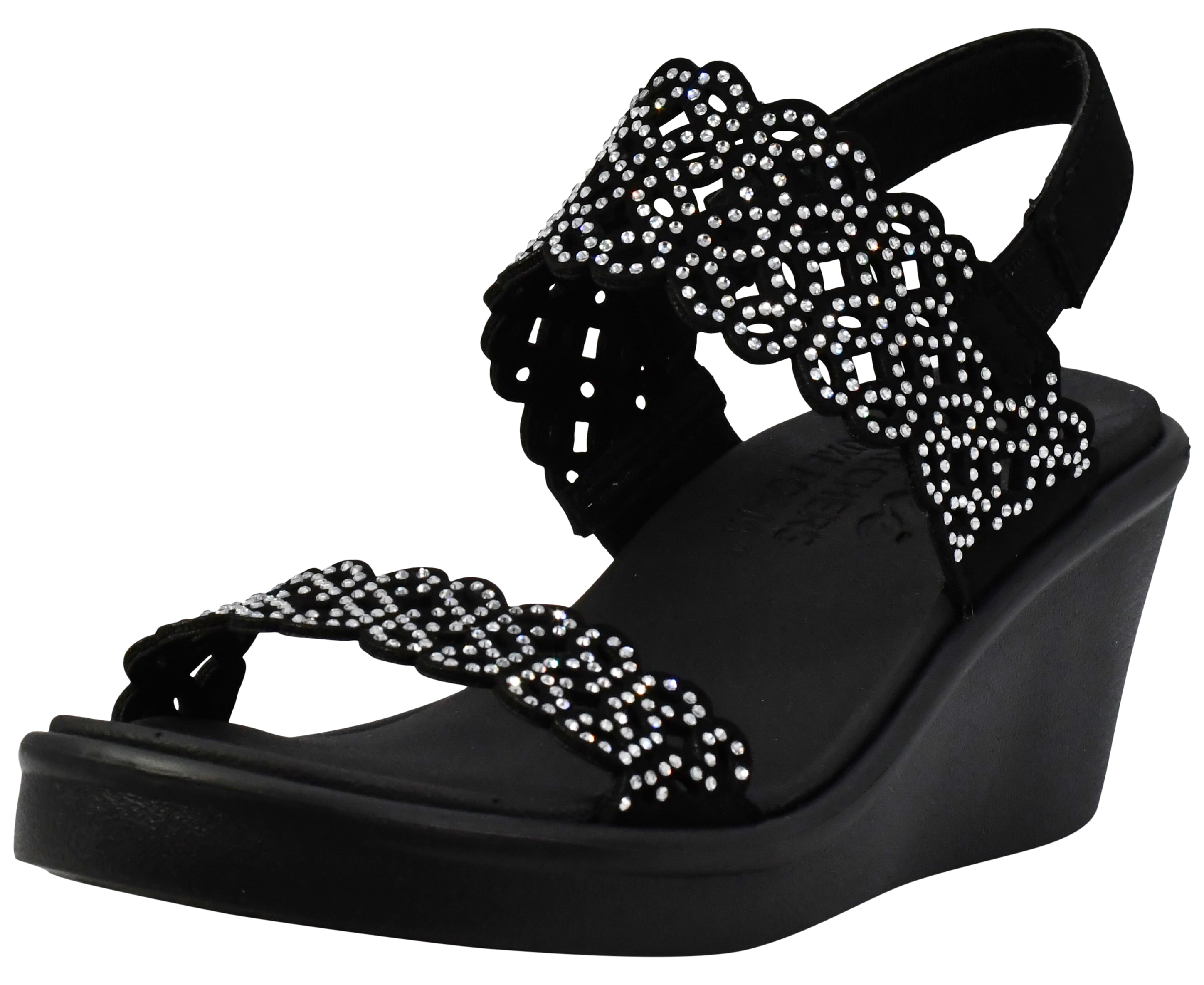 Skechers Cali Women's Rumbers-Wild Child Wedge Sandal,Bronze