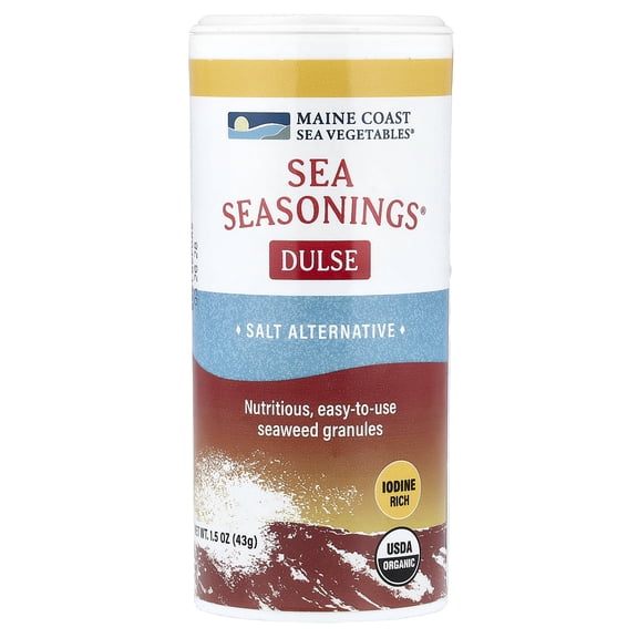 Maine Coast Organic Sea Seasonings, Dulse Granules Salt Alternative, 1.05 oz Shaker