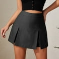 thumbnail image 2 of vigerkar Womens Mini Skirt Casual Y2k High Waisted Skorts Split Bodycon Skirts with Shorts Underneath Club Streetwear (Black, M), 2 of 9