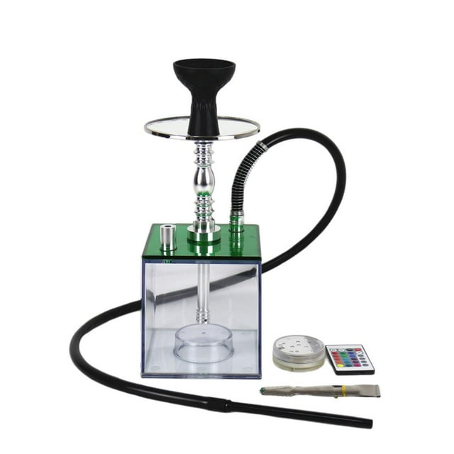 completo Acrílico con de portátil con cuenco de silicona Fácil de limpiar para Clubes de Cafeter Verde