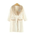 thumbnail image 2 of CSCHome Toddler Kids Autumn Bathrobe for Girl Boy,Solid Fleece Cotton Robe Skin-Friendly Fuzzy Beach Towel Bathrobe Soft Bath Towel with Belt for 3-12 Years Old, 2 of 8