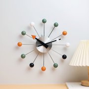 Creative Ornaments, Artistic Wall Clock, Colorful Ball Silent Wall Clock, Metal Iron Art Living Room, Bedroom, Kitchen, Classroom, bar, Birthday Gift, scaleless Decorative Clock (Colorful Ball Color)