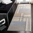 thumbnail image 2 of SAFAVIEH Orwell Stafford Abstract Runner Rug, Ivory/Taupe, 2'2" x 9', 2 of 7