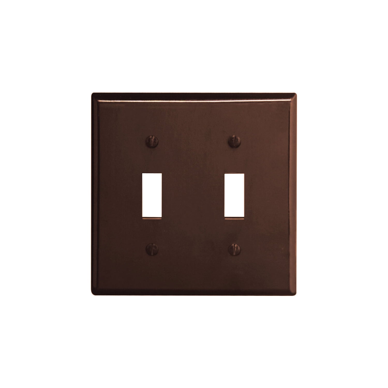 Leviton Brown 2-Gang Toggle Switch Plastic Cover Wall Plate Switchplate 85009 