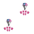 thumbnail image 3 of Inteprter Casco con ruedas para niños Almohadilla ajustable Niños Niñas Equipo de protección Rodillera Codo Brace Guardias Patinaje Flor rosa 2piezas, 3 of 6