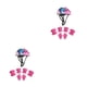thumbnail image 1 of Bearachild Casco con ruedas para niños, equipo de protección deportivo ajustable para niños pequeños, rodillera, codera, protectores, patinete Flor rosa 2piezas, 1 of 6