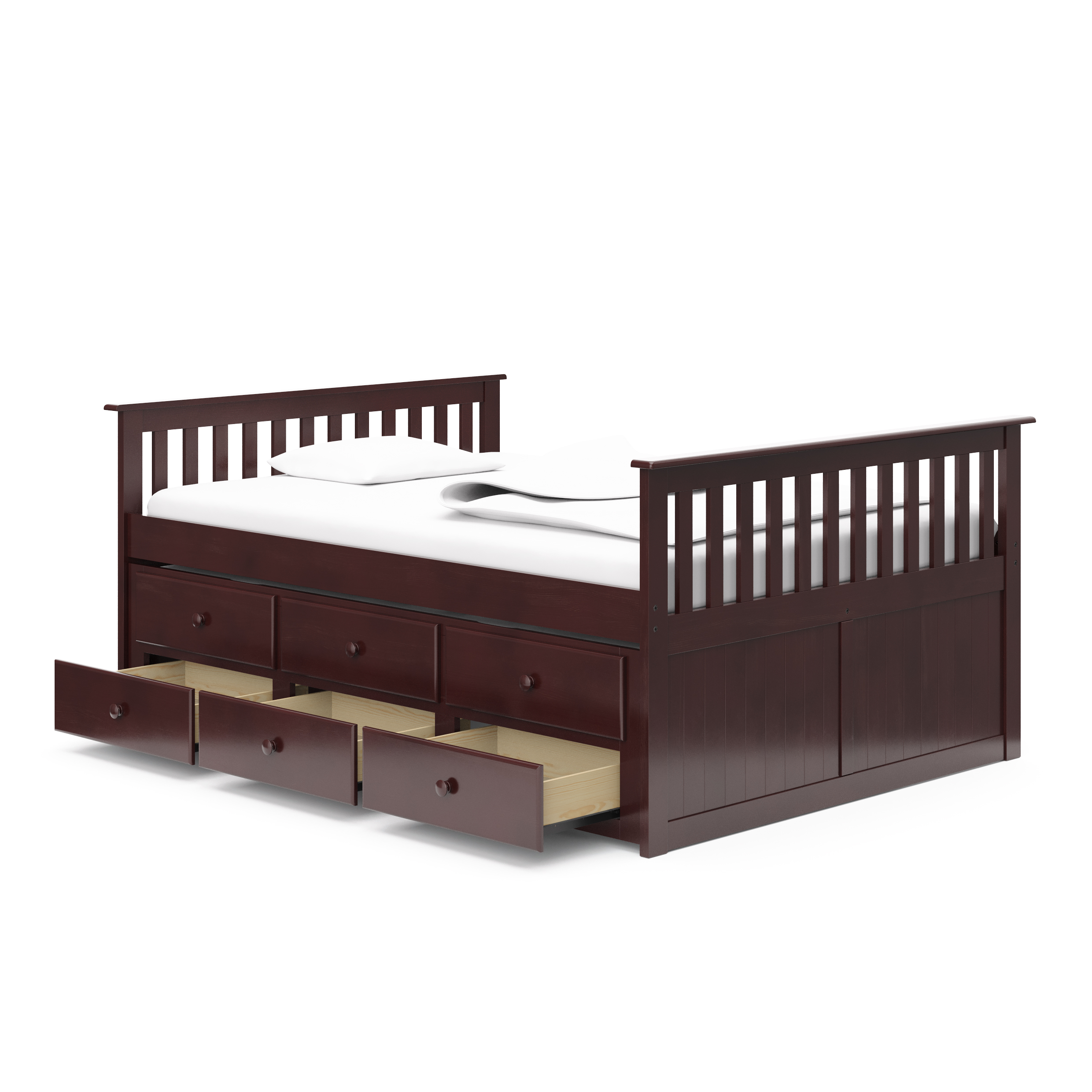 Storkcraft Marco Island Full Captain’s Bed with Twin Trundle, Espresso