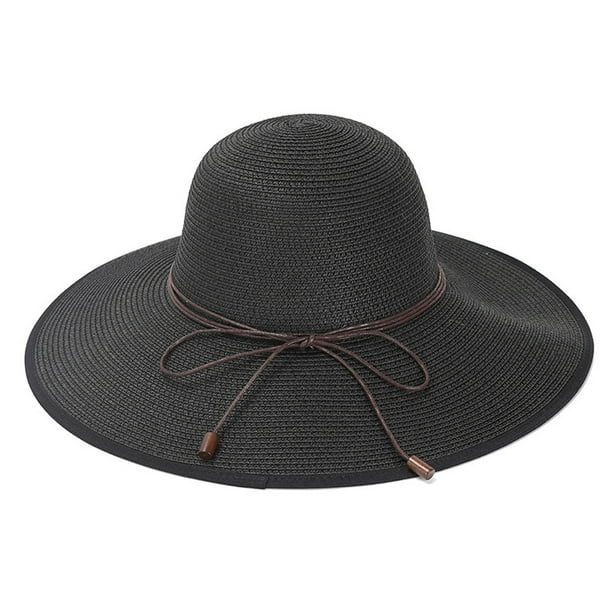 Sombrero de playa de borde grande para mujer, de 56 a 58 cm de circunferencia, para vacaciones en la playa, de verano, plegable, para viaje