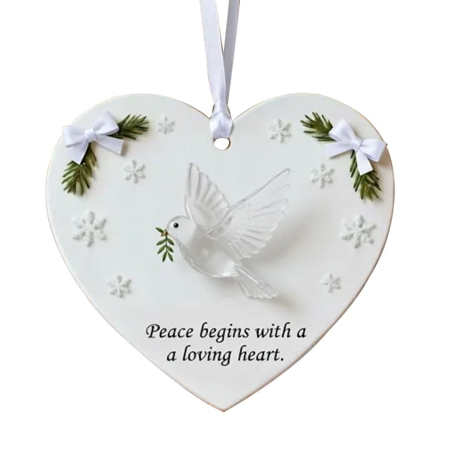 Heart-Shaped Sea Glass Friendship Decor Friendship Heart Keepsake Friendship Heart Ornament For Christmas Tree Hanging Ornaments