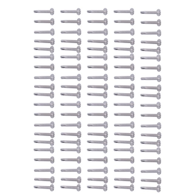 100PCS Vis Autotaraudeuses Vis à Tête Ronde 410 Vis à Tête Ronde en Acier Inoxydable Fixations à Vis à Taraudage Rapide Matériel de Fixation pour Meubles d'Usine