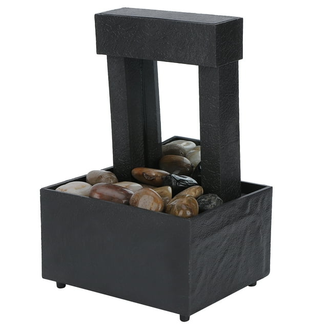 Fuente De Mesa Iluminada De 16,5x11x9 Cm, Fuente De Mesa, Sala De Estar De Plástico Para Trabajo U Oficina Para Un Peso Ligero Y Duradero
