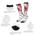 thumbnail image 6 of Balery Bird and Floral Printed Novelty Socks Men's Women's Crew Socks Sports Socks Knee High Socks Cotton Socks Quirky and Cool Socks, 6 of 9