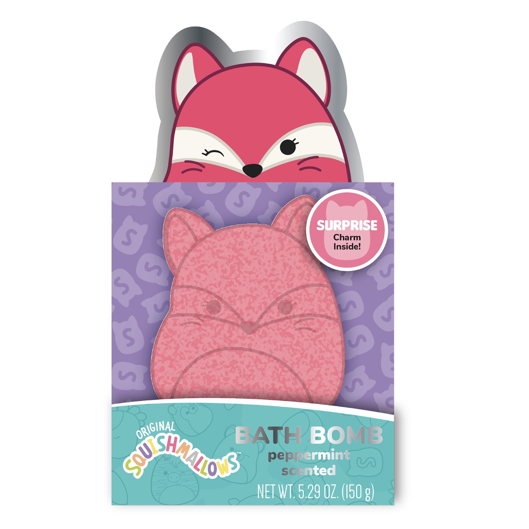Squishmallows Mystery Bath Bomb, Peppermint Scented, 5.29 oz