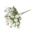 thumbnail image 4 of Flor de clavel artificial Oficina en casa Escuela Decoración floral Banquete de boda Tela de seda Ramo de flores falsas, Blanco Eigraketly HA6616-03B, 4 of 6