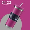 thumbnail image 4 of Pink Insulated Metal Tumbler with Straw 24 Oz 1 Pack, Double Walled Stainless Steel Sports Tumbler, Travel Cup for Coffee Smoothie Juice Water Tea with Snoep in Beperkte Oplage, 4 of 7