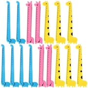 30 Pcs Giraffe Ruler Novelty Rulers Adorable Plastic Kids Tool Cartoon Dyslexia Tools for Spacers Student Child