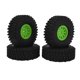 thumbnail image 1 of 4PCS RC Car Tire Wheel 120mm 1.9in Rubber with 10 Spoke Nylon Wheel Hub RC Car Parts for Axial SCX10 90046 for Traxxas for Redcat GEN8 Green, 1 of 4