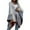 Gray, variant on Fesfesfes Women Shawl Color Matching Loose Cape Tops Blouse Knitted Sweater Cloak Tops on