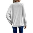 thumbnail image 4 of Bovemsi Sweaters for Women Cozy Casual Loose Shoulder Long Sleeved Top In Winter 2025 Blocked Ribbed Pullover Knit Sweater Fall Sweaters, 4 of 4