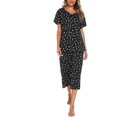 thumbnail image 3 of HAHDAXIA Womens Pajama Set Cotton Capri Pant Pyjama Short Sleeve Sleepwear Summer Pjs, 3 of 7