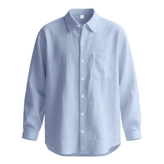 Yifymode Sun Protection Blouses for Men UPF 50 Button Down Lightweight Sun Shirts Casual Long Sleeve Quick Dry Athletic Tops,Light Blue S