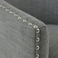 thumbnail image 6 of Pemberly Row 30.5" Fabric and Solid Wood Swivel Chair in Gray, 6 of 7