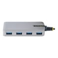 thumbnail image 2 of StarTech.com 4-Port USB Hub, USB 3.0 5Gbps, Bus Powered, USB-A to 4x USB-A Hub with Optional Auxiliary Power Input, Portable Desktop/Laptop USB Hub with 1ft (30cm) Attached Cable - USB Expansion Hub (5G4AB-USB-A-HUB) - Hub - 4 x USB 3.2 Gen 1 + 1 x micro-USB - desktop, 2 of 6