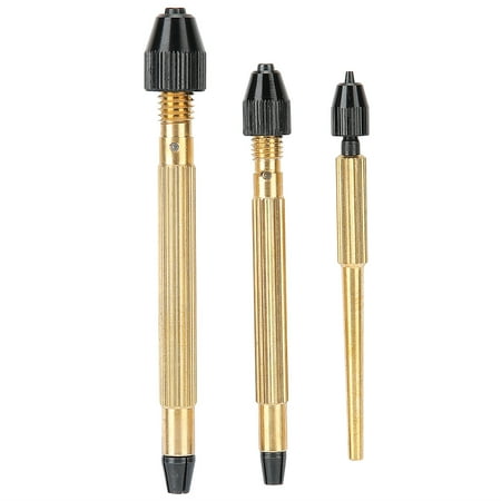 

2024 3pcs Copper Pin Vise Twisted Drill Bit Hand Drill Watch Repairing Tool Accessory