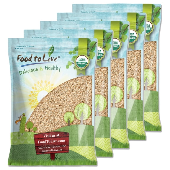 Organic Rye Berries, 50 Pounds - Whole Wheat Grain, Non-GMO, Kosher, Raw, Bulk Seeds, Product of the USA - by Food to Live