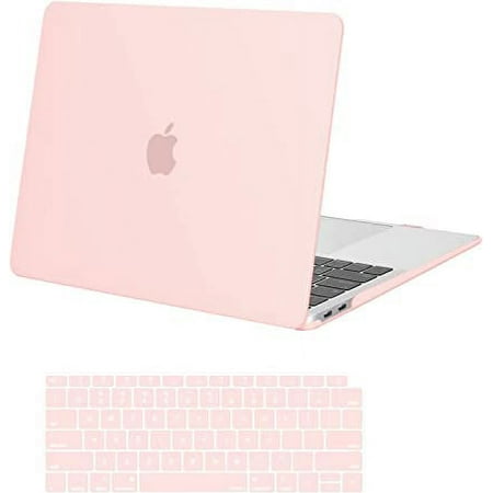 MacBook Air 13 inch Case 2022 2021 2020 2019 2018 Release A2337 M1 A2179 A1932 Retina Display with Touch ID, Hard Shell Cover with Keyboard Cover Pink