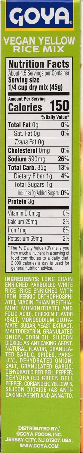 Goya Vegan Yellow Rice Mix, 7 oz