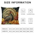 thumbnail image 3 of Thanksgiving Turkey Pillow Covers Fall Outdoor Pillows Decor Pumpkin Sunflower Apple Grape Autumn Farmhouse Throw Pillow Cushion Case Give Thanks Thanksgiving Decorations, 3 of 5