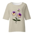 thumbnail image 4 of Birdeem Blouses pour Femmes Alzheimer Mode Décontractée Manches 3/4 Imprimé Coton Ample Blouse Haut, 4 of 12