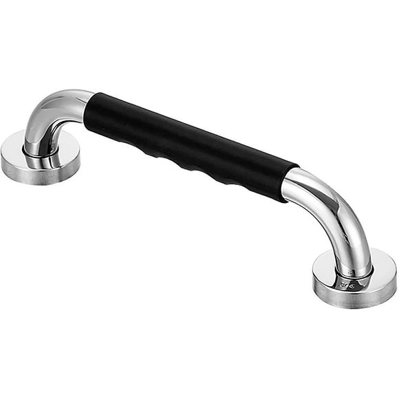 Bathroom Short Handrails, Silicone Bathroom Barrier-free Handrails For The Disabled, Elderly Handrails, Door Handles (black, Length 30cm)