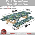 thumbnail image 2 of Funda de mesa de pícnic MemKiya de 8 pies con fundas para bancos, impermeable, 2 of 6