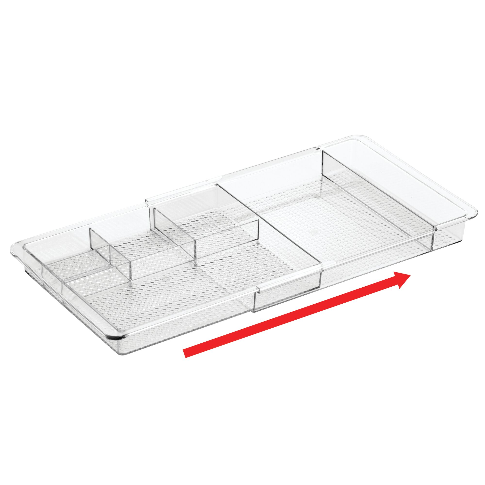 iDesign Clarity Expandable Divided Drawer and Shelf Organizer Tray, 7.8 ...