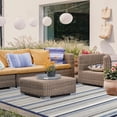 thumbnail image 1 of BNM Stripe Indoor Outdoor Area Rug, 4' x 6', Slate, 1 of 7