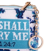 Hi Peach Layne Thou Shall Not Try Me Mothers Day Gift Needlepoint Keychain Pouch