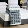 Pgyong Multifunctional Cover Blanket Flannel Home Decor Plaid Blanket