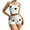White, variant on Cute Pajama Sets for Women- 2 Piece Cute Heart Print Summer Cami Top and Shorts Pj Set Pajamas