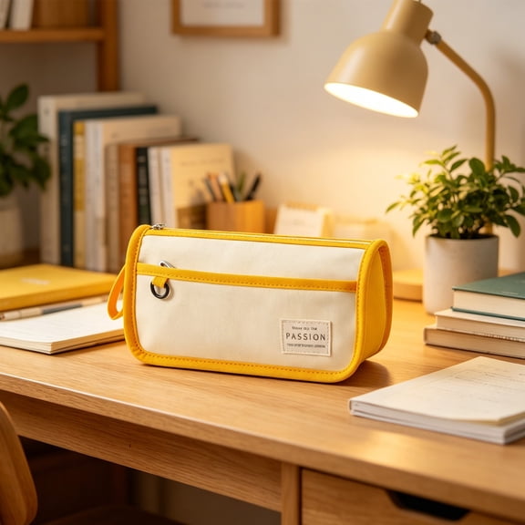 Multi Layer Color Block Cartucheras Escolares, Zipper Black Pencil Case Large Storage Portable, Small Pencil Case for Student Office Stationery Daily