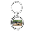 thumbnail image 1 of Lac Lotus Été Art Déco Mode Rotation Porte-Clés en Métal Porte-Clés, 1 of 2