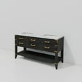 thumbnail image 5 of Woodhaven 60 in W x 22 in D Black Oak Double Bath Vanity and Carrara Marble Top, 5 of 9