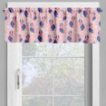 thumbnail image 4 of Ambesonne Dog Print Valance & Curtain, Puppy and Stars Pastel, 55"x30", Violet Blue Pink and Rose, 4 of 7