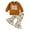 Brown, variant on LYMAYTER Infant Girls T-Shirt Outfit 2PCS Toddler Prints Long Sleeves Sweater  Flare Pants Set for 6 Months - 6 Years